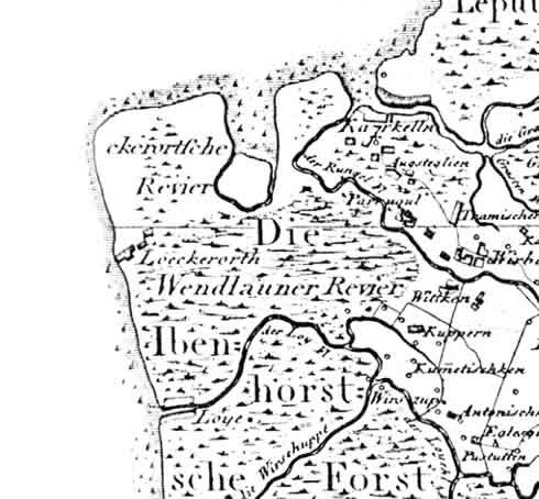 Teilauschnitt der Schroetterkarte von 1802