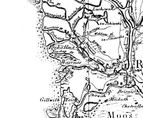 Teilauschnitt der Schroetterkarte von 1802