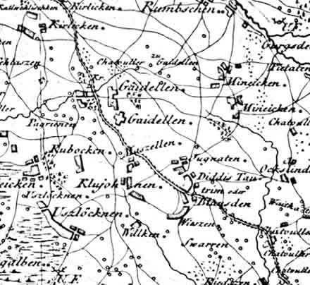 Teilauschnitt der Schroetterkarte von 1802