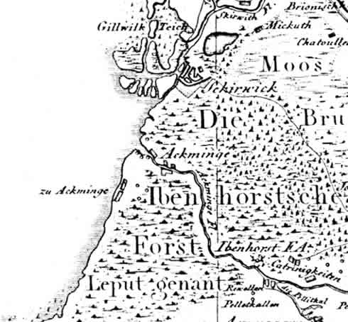 Teilauschnitt der Schroetterkarte von 1802