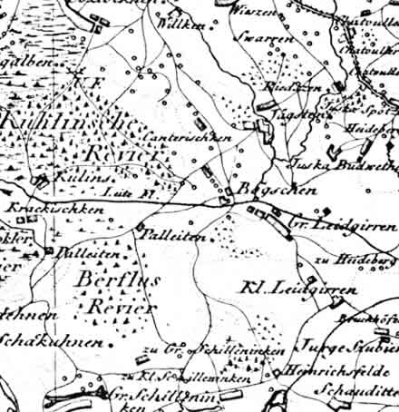 Teilauschnitt der Schroetterkarte von 1802