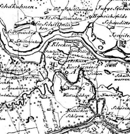 Teilauschnitt der Schroetterkarte von 1802