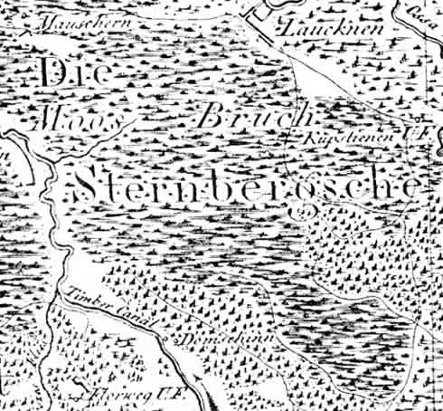 Teilauschnitt der Schroetterkarte von 1802