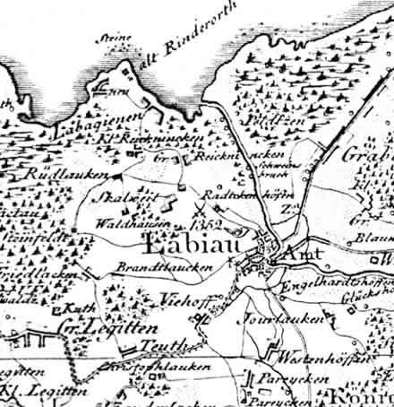 Teilauschnitt der Schroetterkarte von 1802