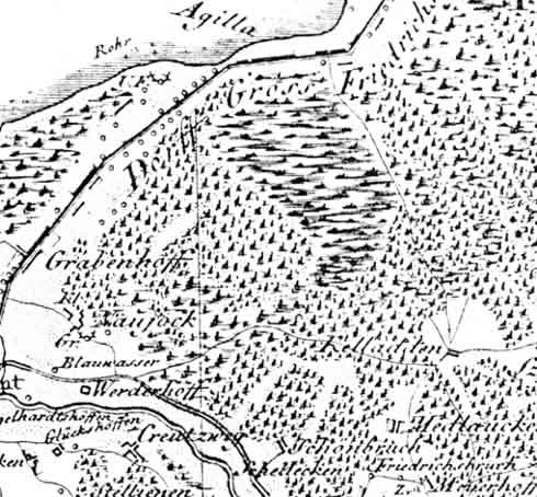Teilauschnitt der Schroetterkarte von 1802
