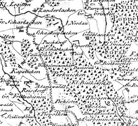 Teilauschnitt der Schroetterkarte von 1802