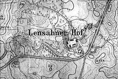 Lensahner Hof - Karte von 1877 Karte Lensahner Hof